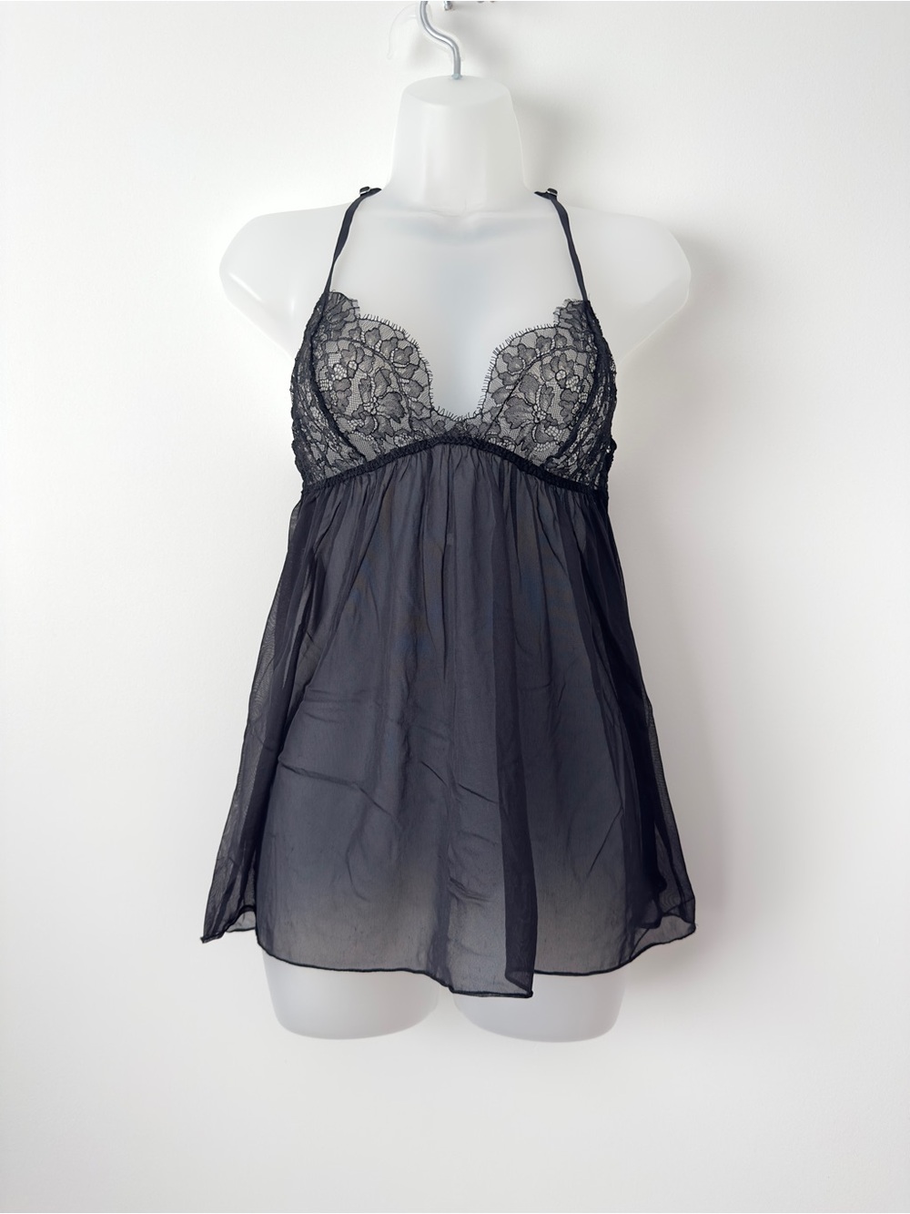 victoria’s secret black babydoll lace